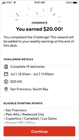 Doordash challenge bonuses