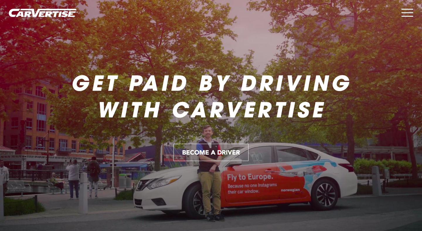 get paid by driving for carvertise
