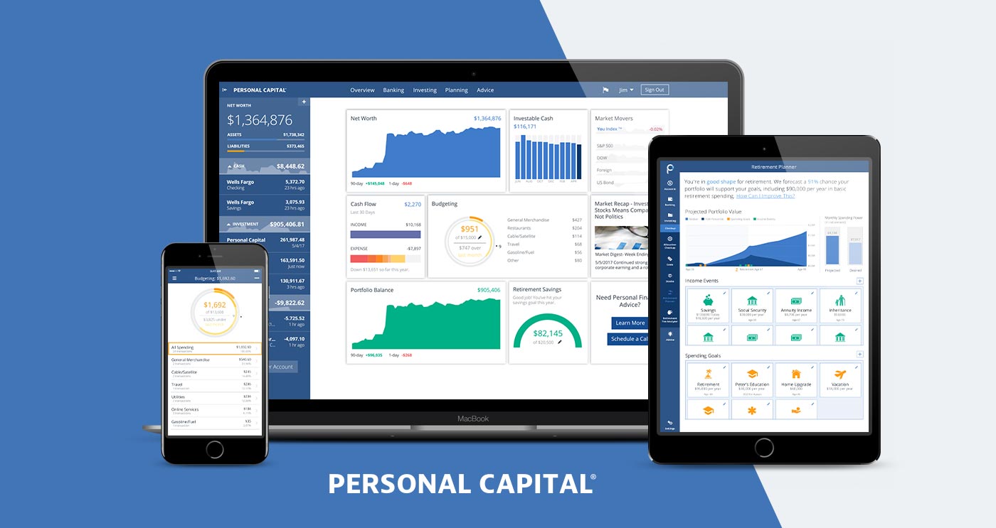 Personal capital dashboard on multiple devices